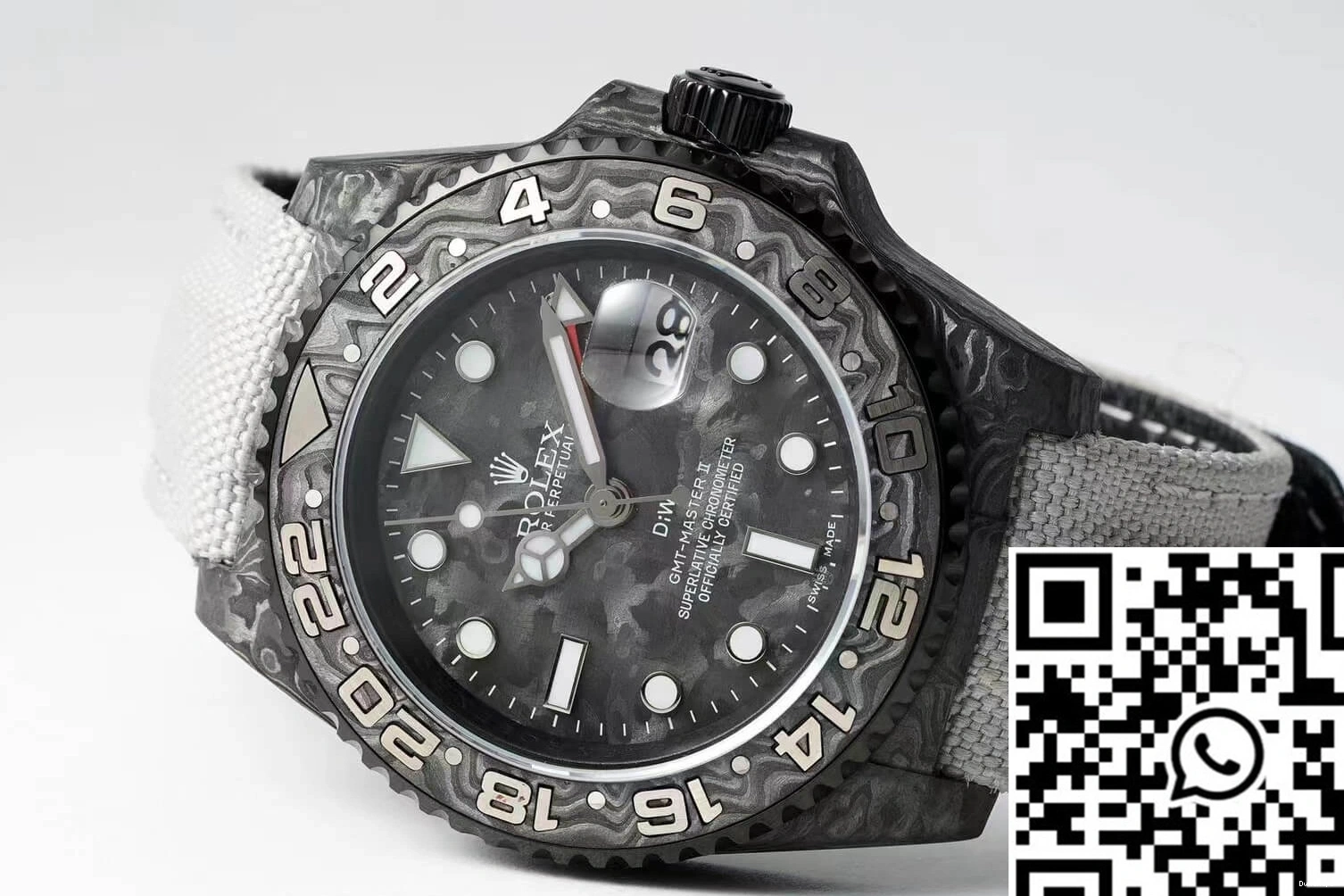 Rolex Carbon Diw Fabric Fiber II GMT-MASTER Dial Strap 0522
